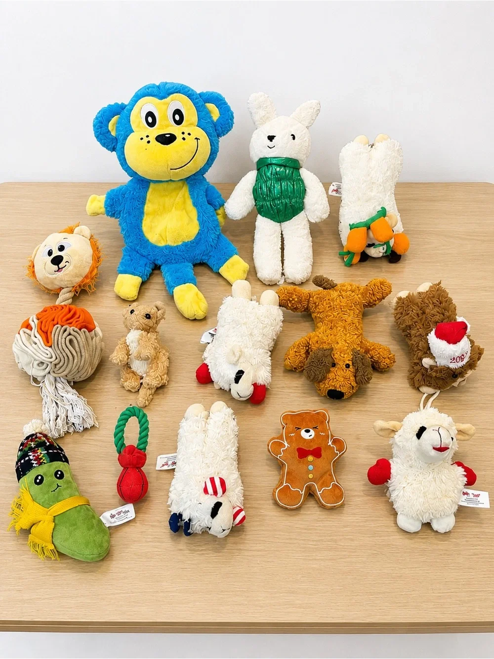 Lot of 13 Dog Toys Plush Rope Snuffle Ball Interactive Chew Toys